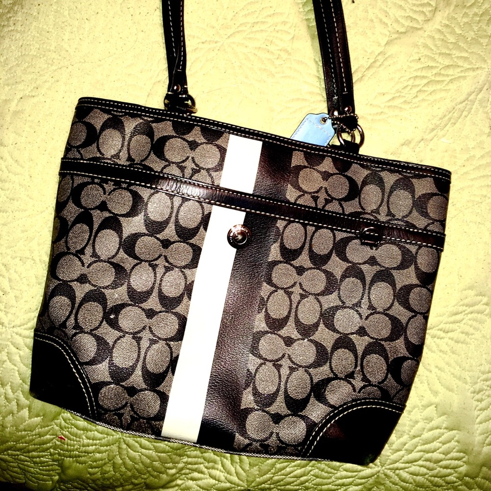 Printed Coach Tote